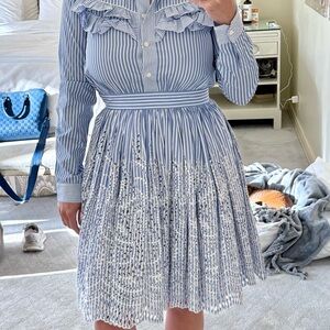 Blue Striped Women's Dress